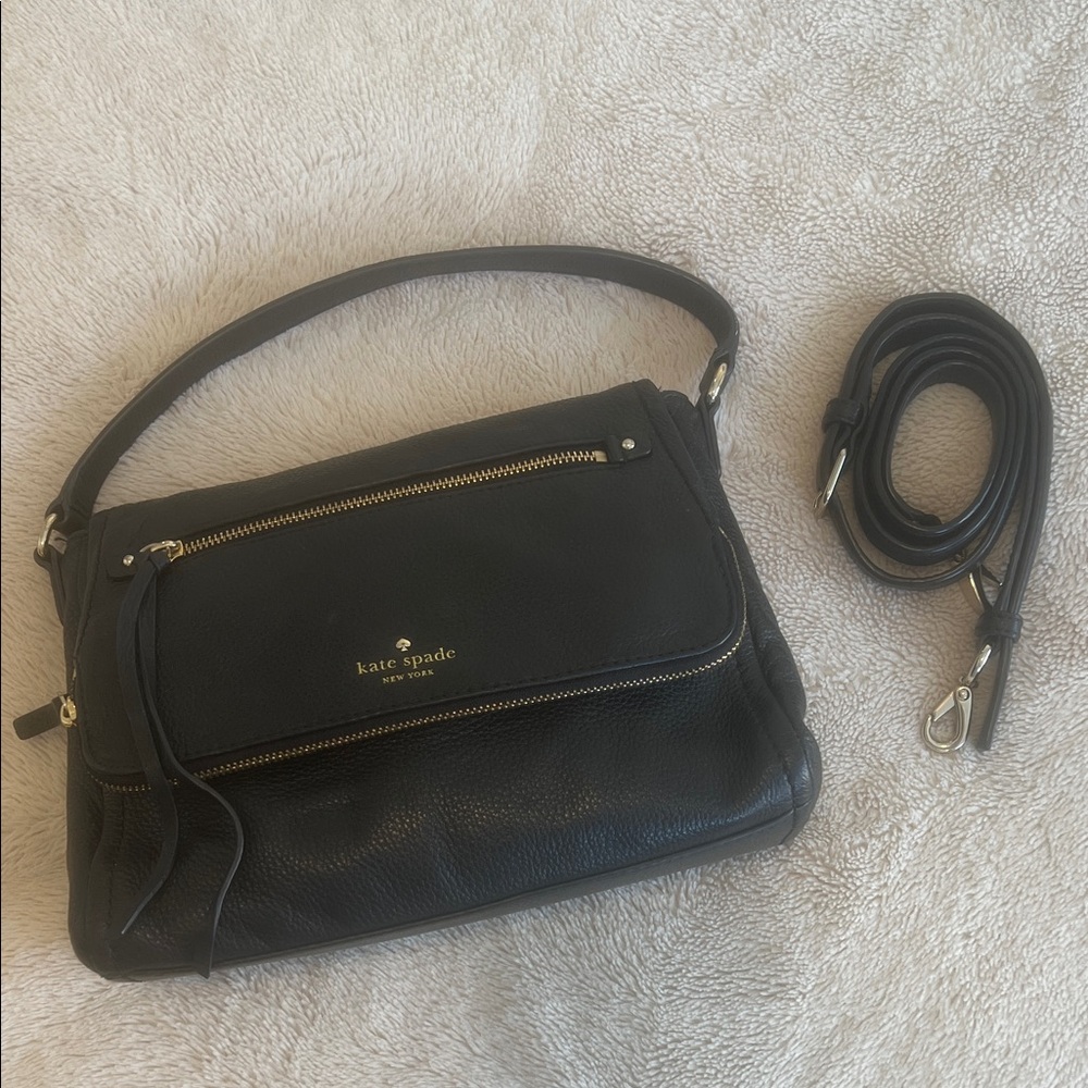 Kate Spade Black Leather Shoulder Bag